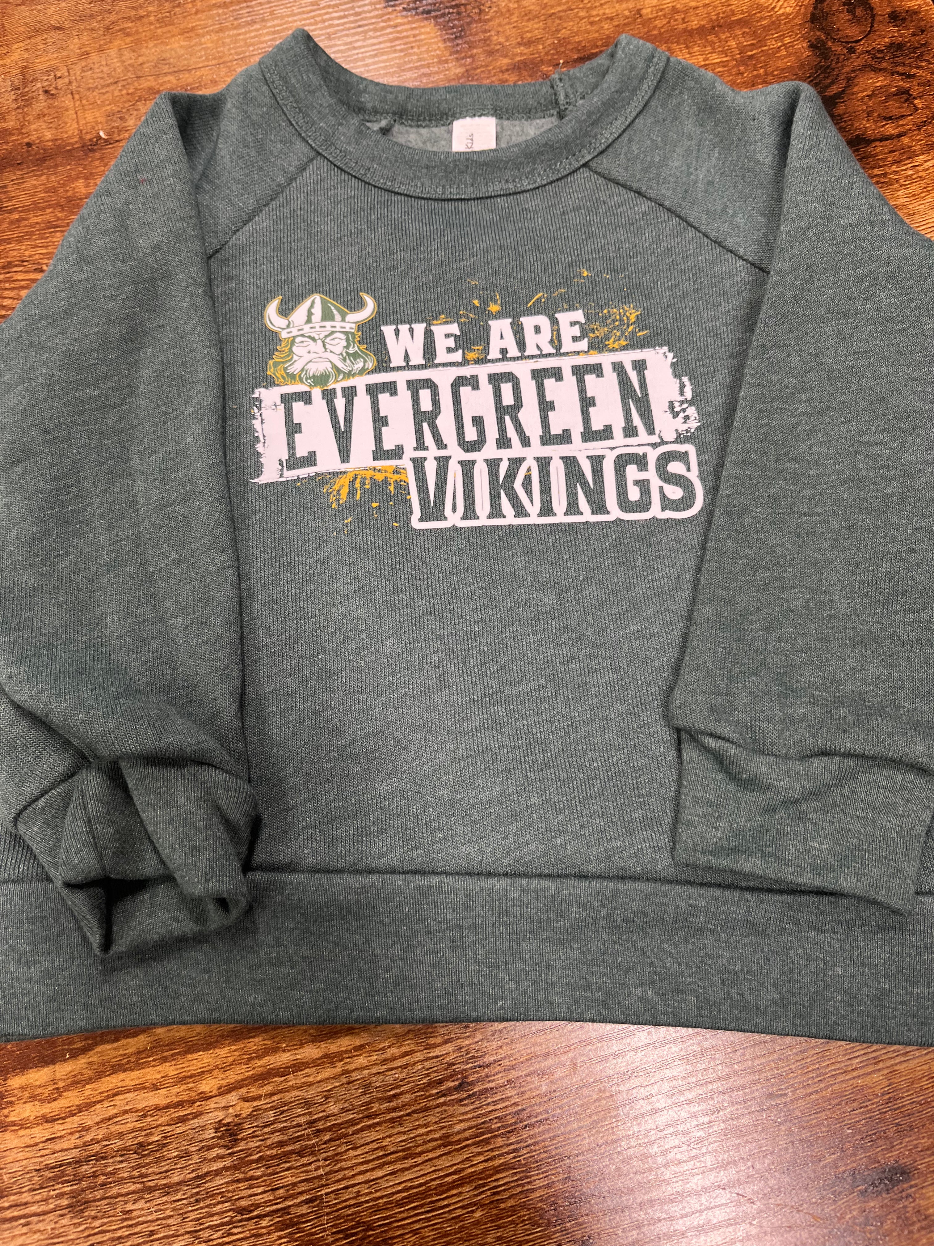 We Are Evergreen Vikings Toddler Crewneck Sweatshirt