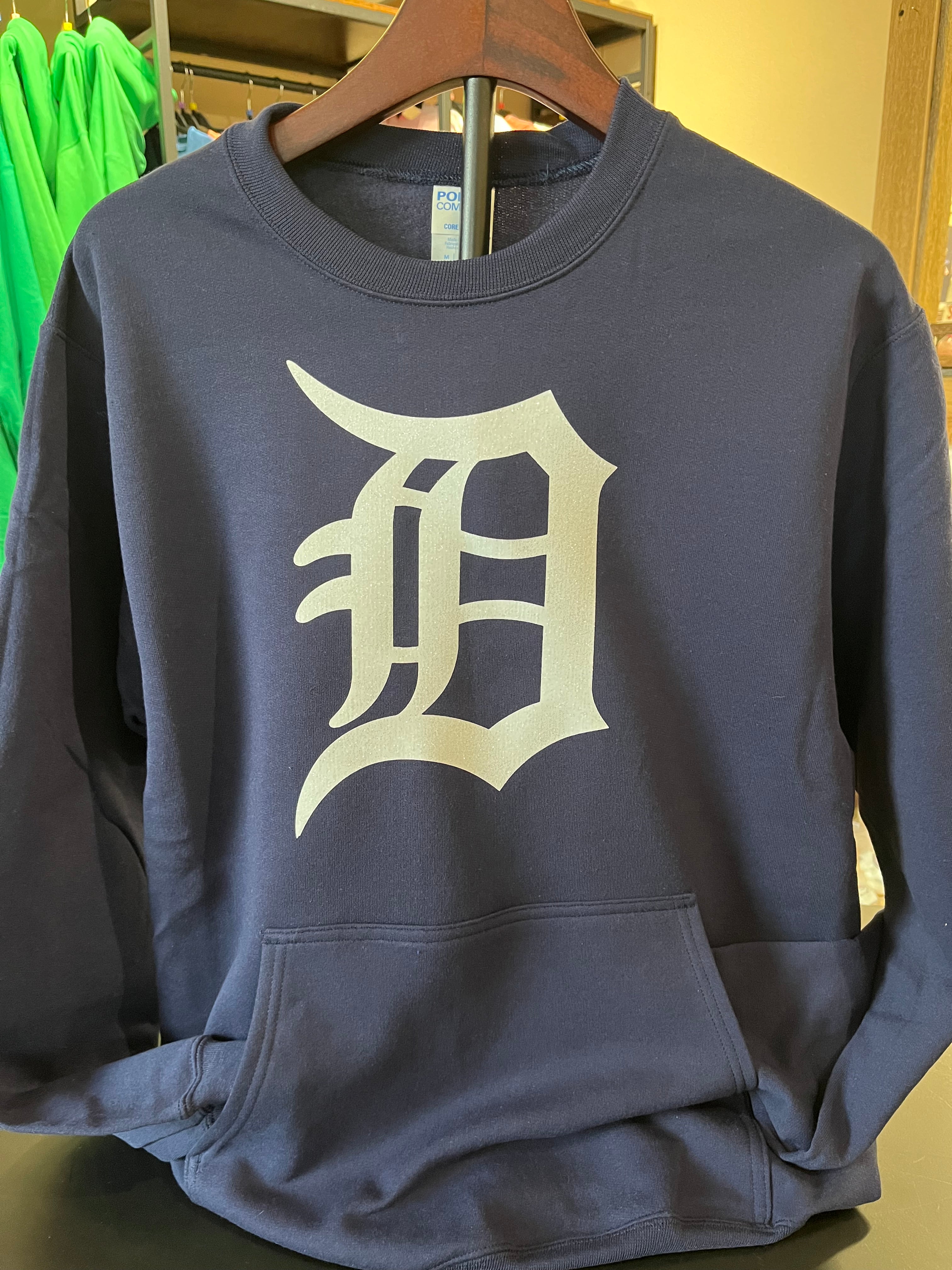Detroit Tigers Glitter Crew w/ Pocket