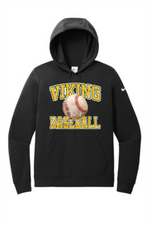 Load image into Gallery viewer, Viking Baseball Distressed Nike Club Fleece Hoodie
