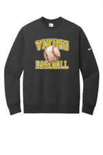 Load image into Gallery viewer, Viking Baseball Distressed Nike Club Fleece Crew
