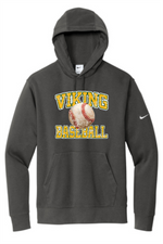 Load image into Gallery viewer, Viking Baseball Distressed Nike Club Fleece Hoodie
