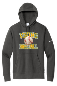 Viking Baseball Distressed Nike Club Fleece Hoodie