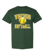 Load image into Gallery viewer, Youth - Viking Softball Distressed Gildan DryBlend Short Sleeve
