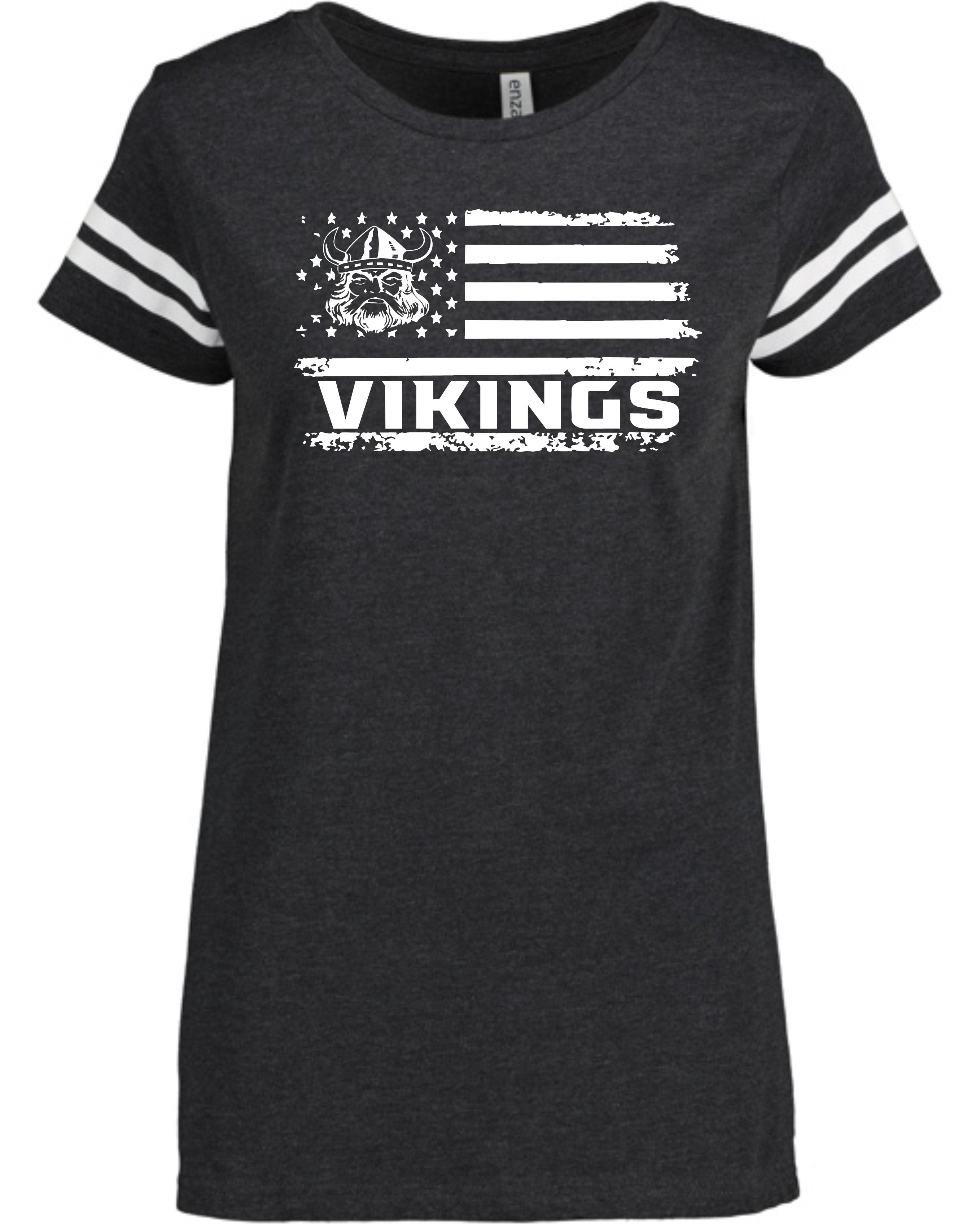 Evergreen Flag Women's Football Tee