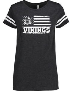 Evergreen Flag Women's Football Tee