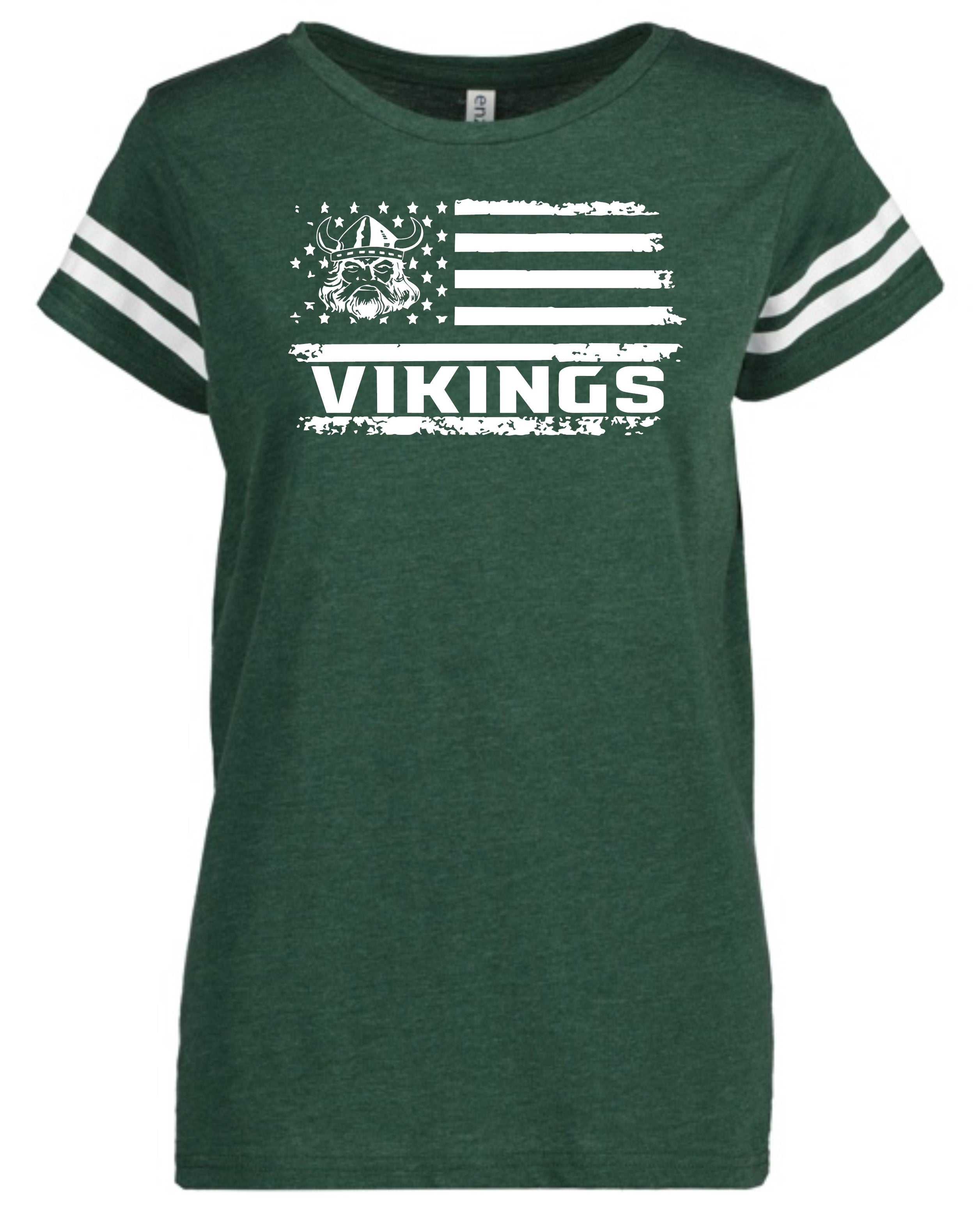 Evergreen Flag Women's Football Tee