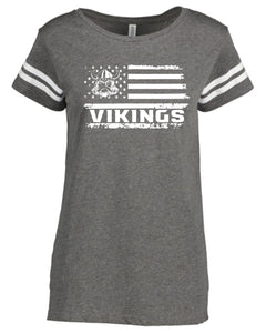 Evergreen Flag Women's Football Tee