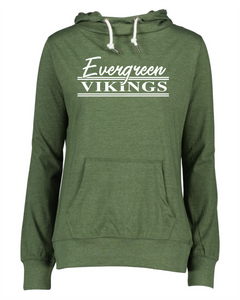 Ladies Long Sleeve Funnel Neck Hooded Tee