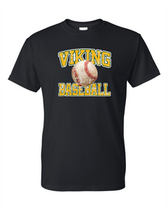 Youth Viking Baseball Distressed Gildan DryBlend Short Sleeve