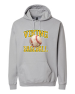 Load image into Gallery viewer, Youth Viking Baseball Distressed Gildan Hooded Sweatshirt
