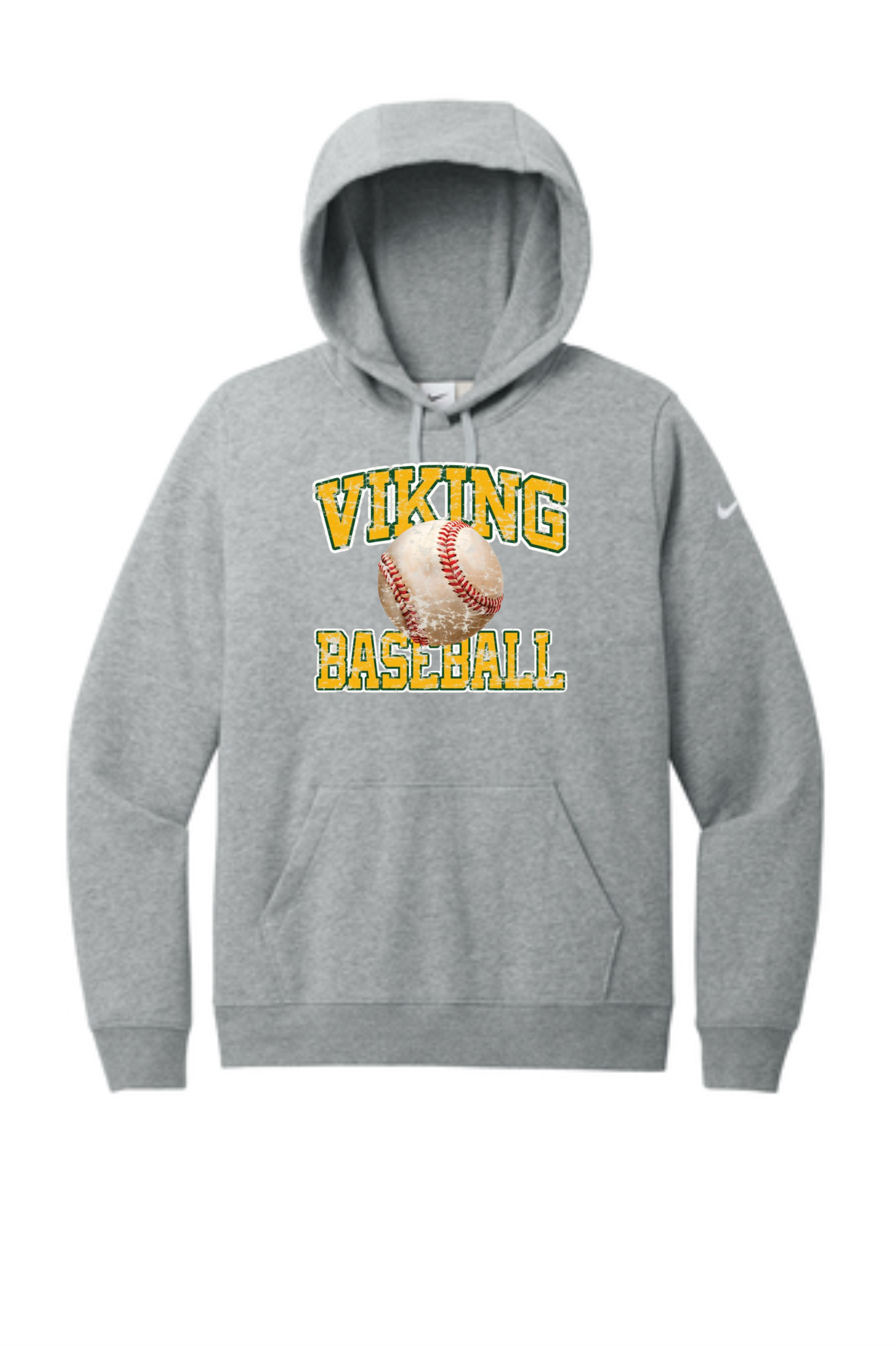 Viking Baseball Distressed Nike Club Fleece Hoodie