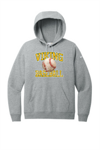 Viking Baseball Distressed Nike Club Fleece Hoodie