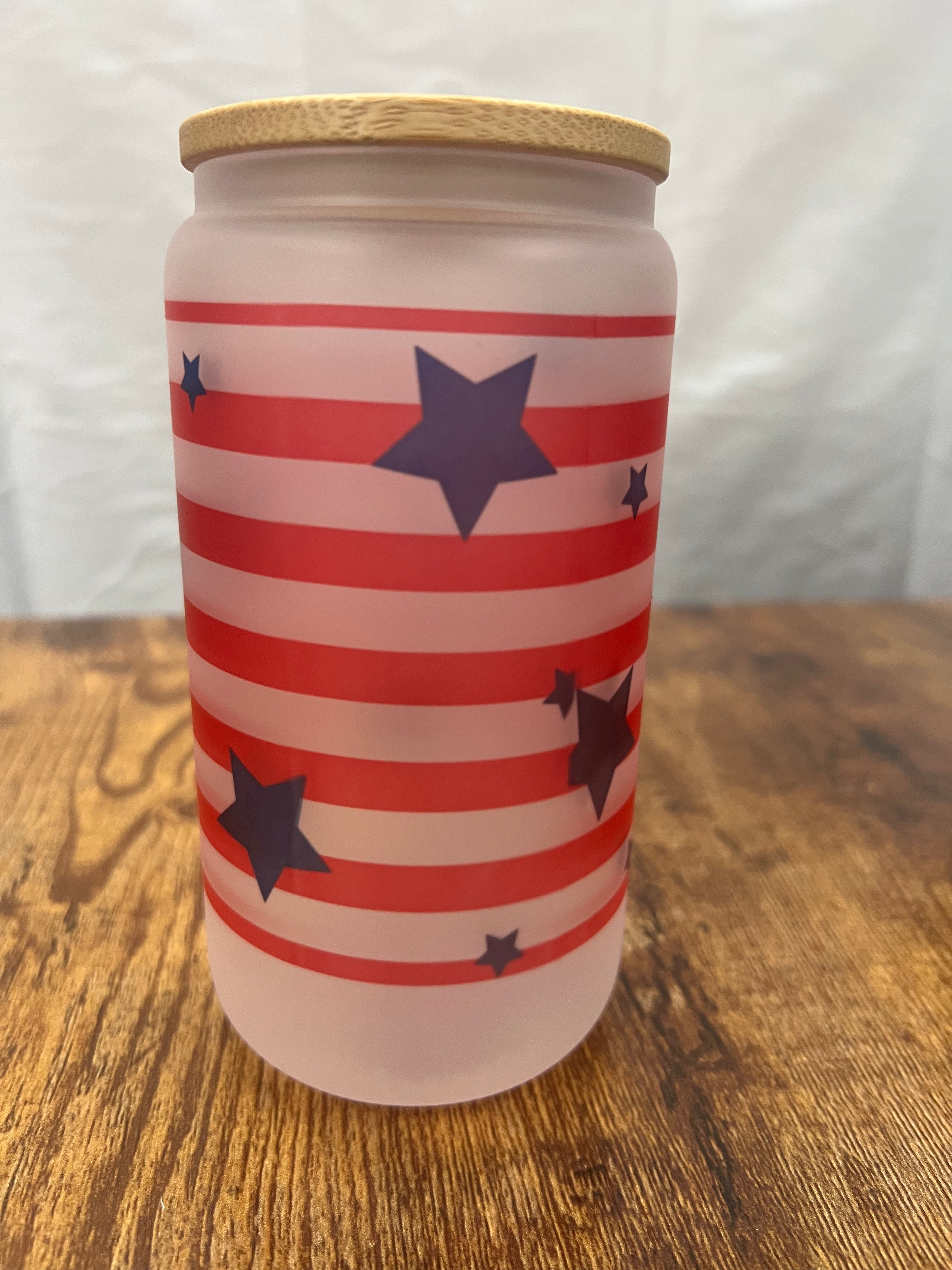 16oz Frosted Glass mug
