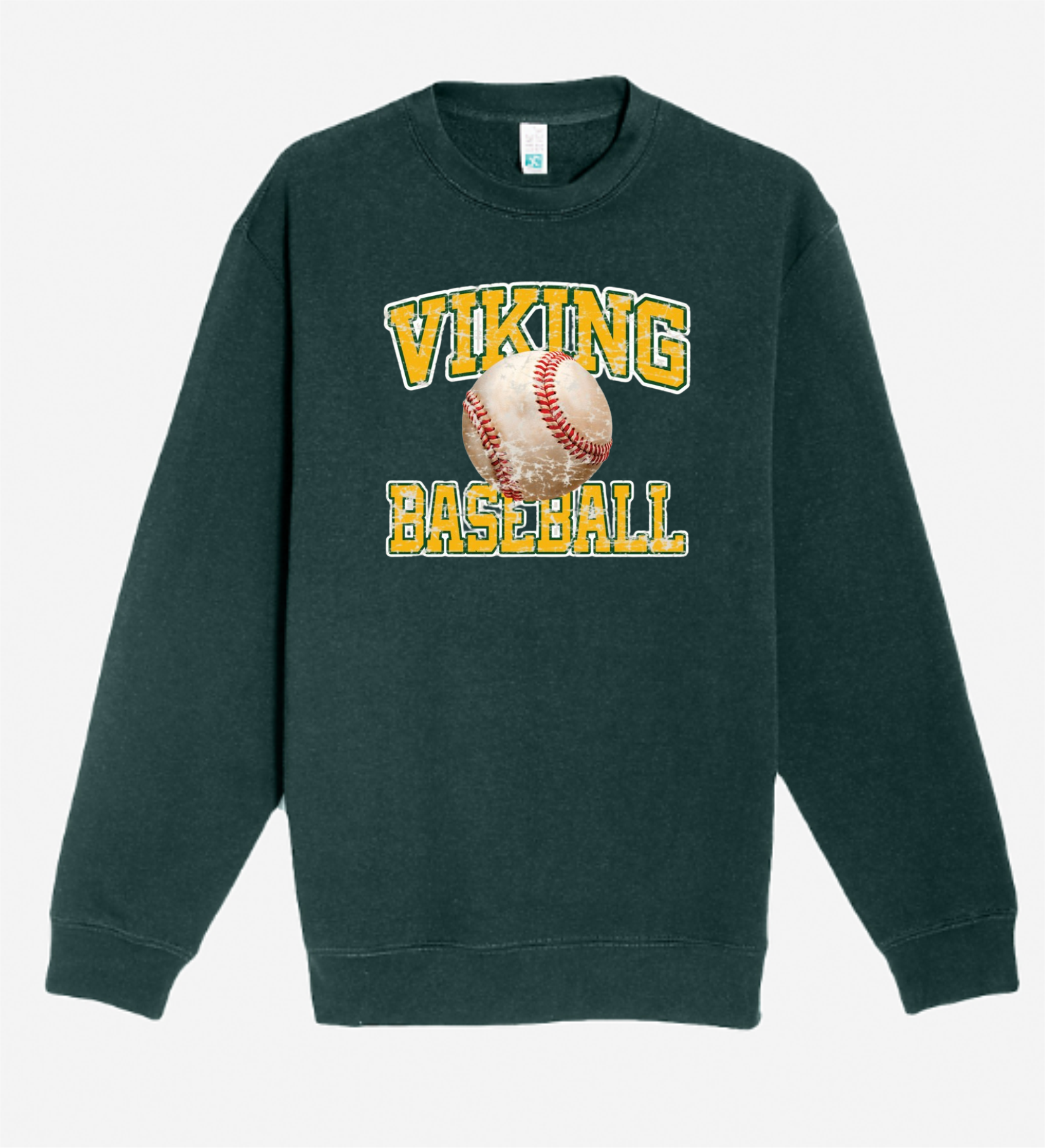 Viking Baseball Distressed L7 Crewneck