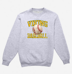 Viking Baseball Distressed L7 Crewneck