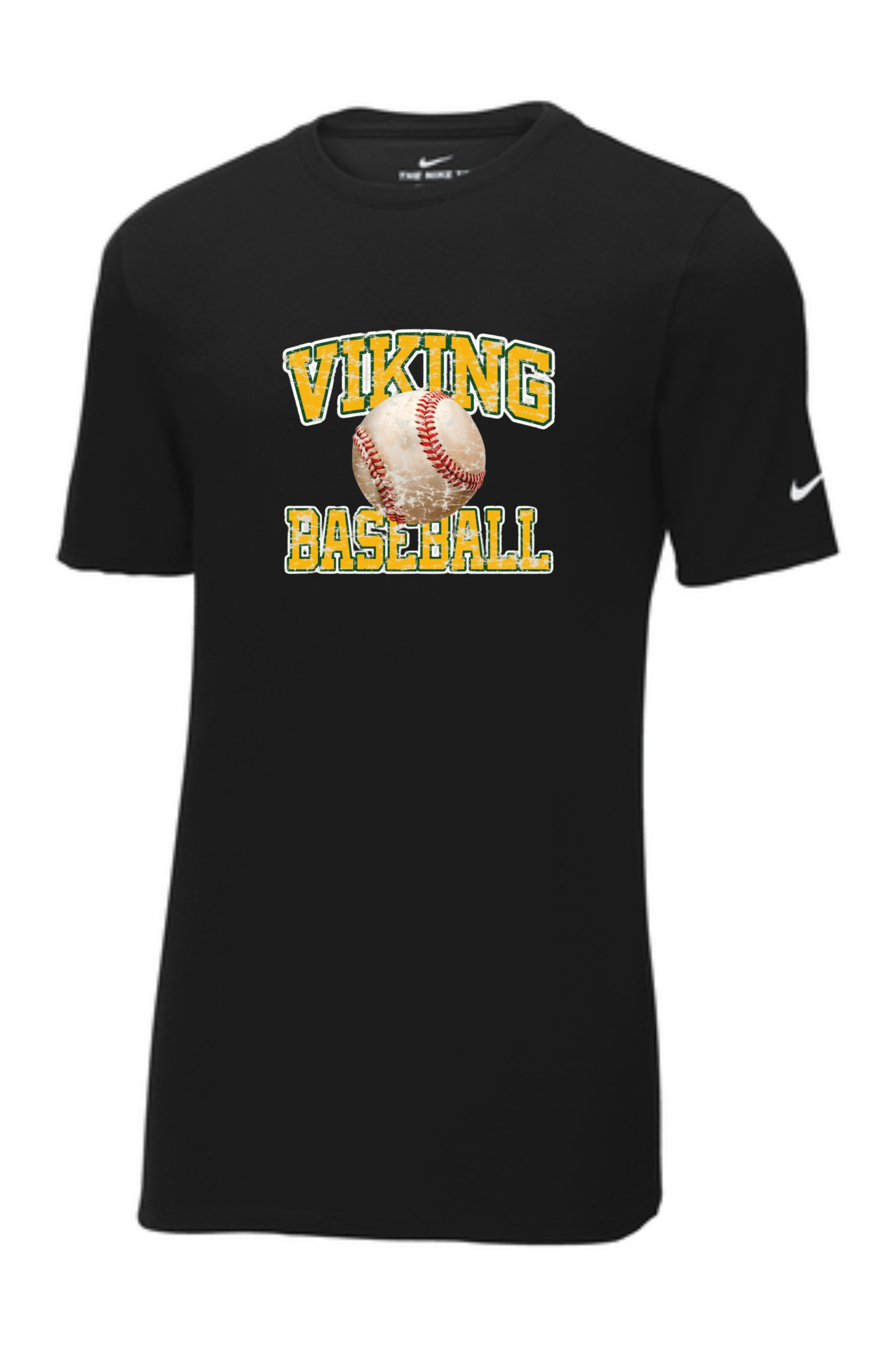 Viking Baseball Distressed Nike Dri-FIT Cotton/Poly Tee