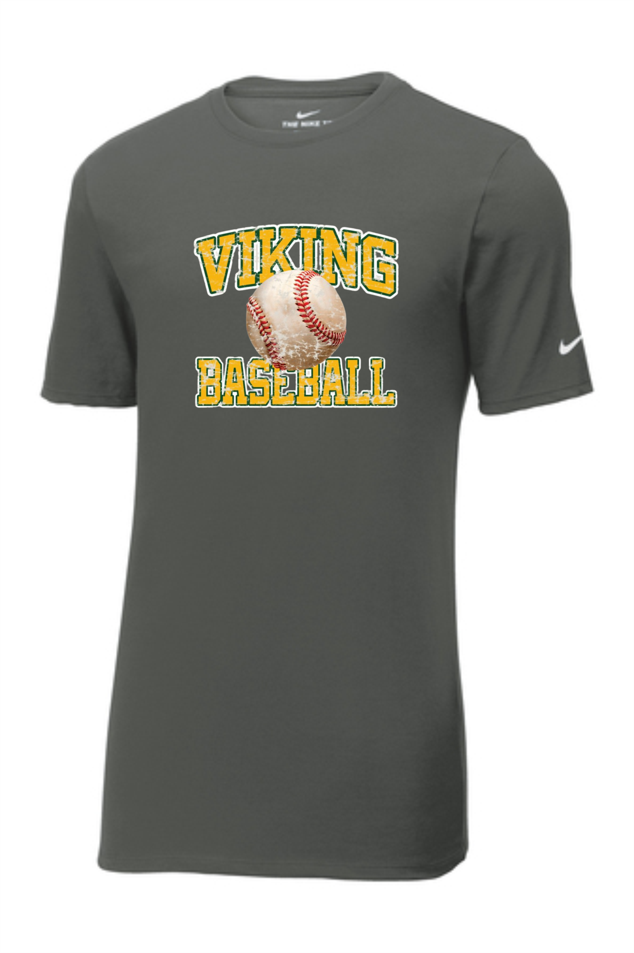 Viking Baseball Distressed Nike Dri-FIT Cotton/Poly Tee