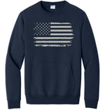 Load image into Gallery viewer, Distressed Flag Crewneck w/ Pocket Adult Only
