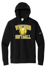 Load image into Gallery viewer, Viking Softball Distressed Nike Club Fleece Hoodie
