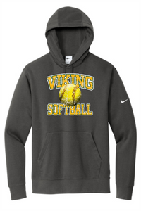 Viking Softball Distressed Nike Club Fleece Hoodie