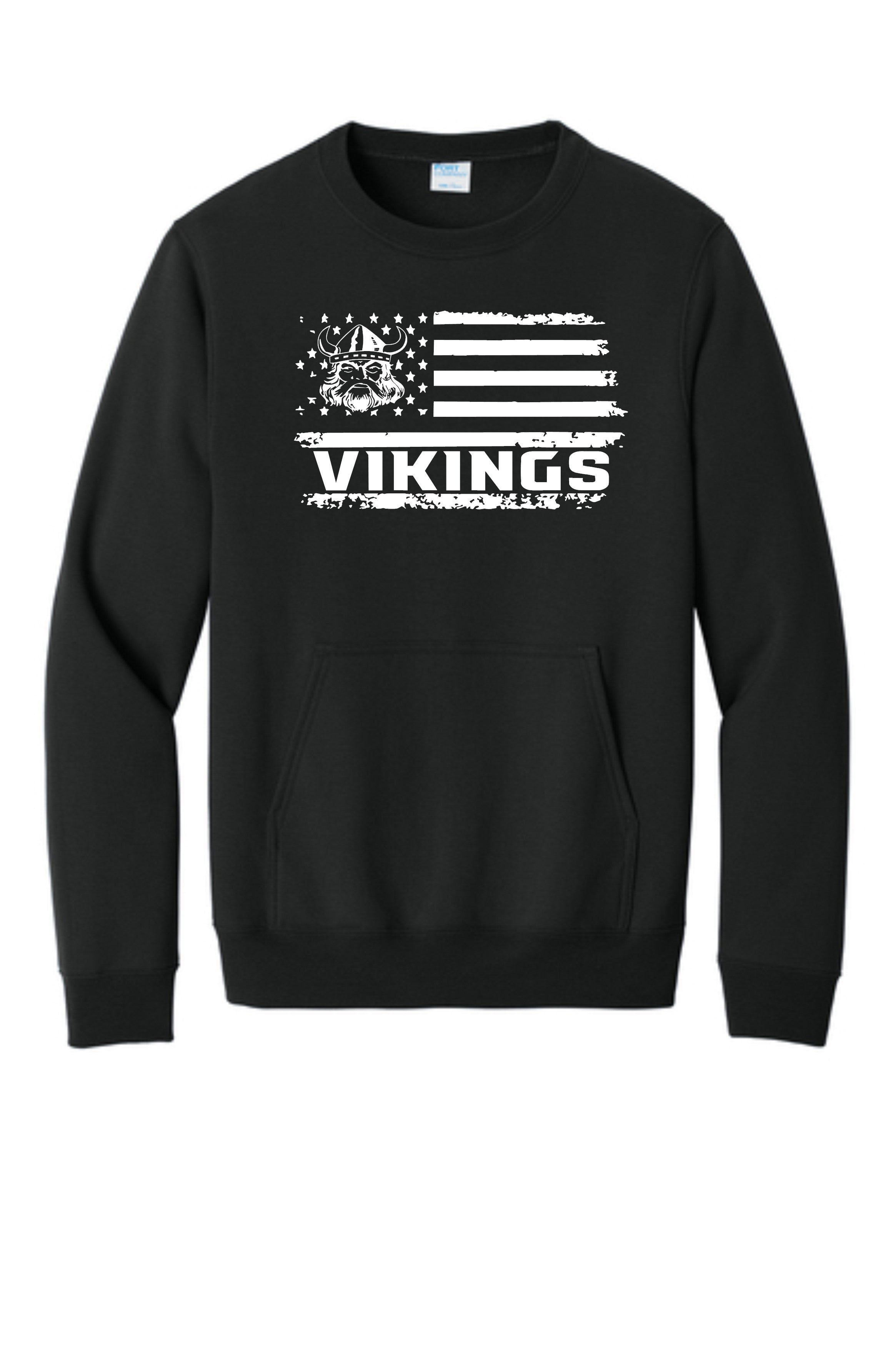 Evergreen Flag Crewneck w/pockets - Port & Company