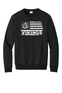 Evergreen Flag Crewneck w/pockets - Port & Company