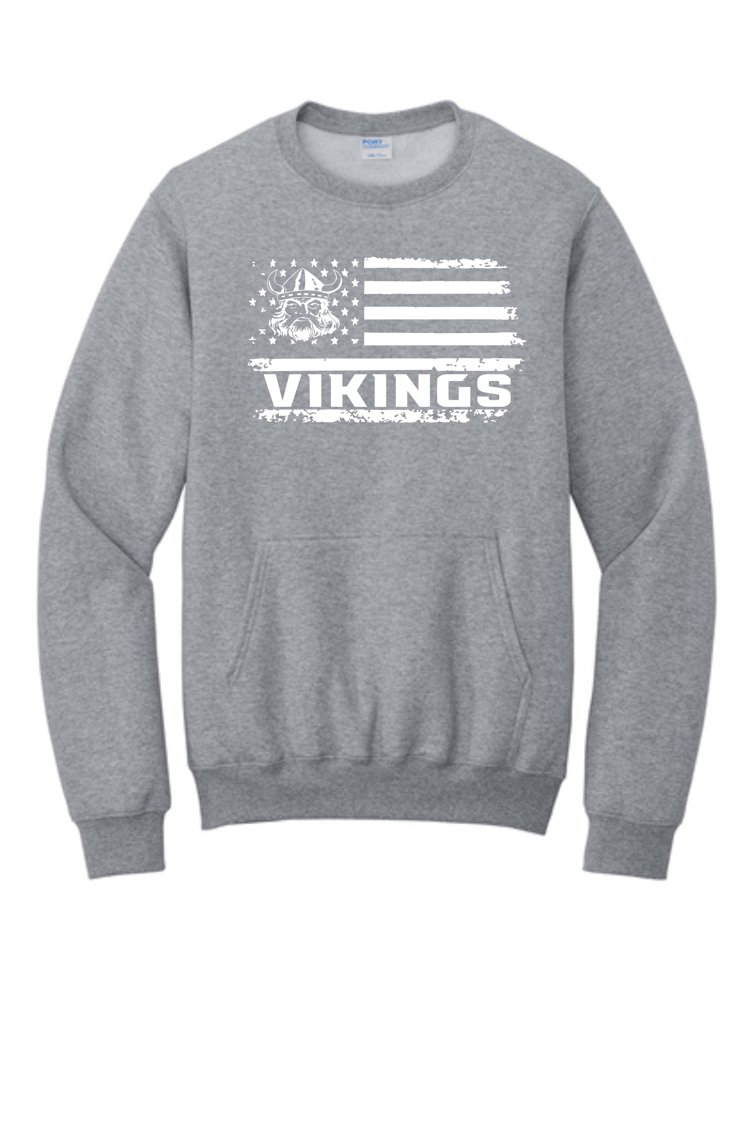 Evergreen Flag Crewneck w/pockets - Port & Company