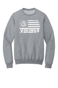 Evergreen Flag Crewneck w/pockets - Port & Company