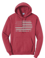 Load image into Gallery viewer, Distressed Flag Hoodie Youth &amp; Adult
