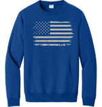 Load image into Gallery viewer, Distressed Flag Crewneck w/ Pocket Adult Only
