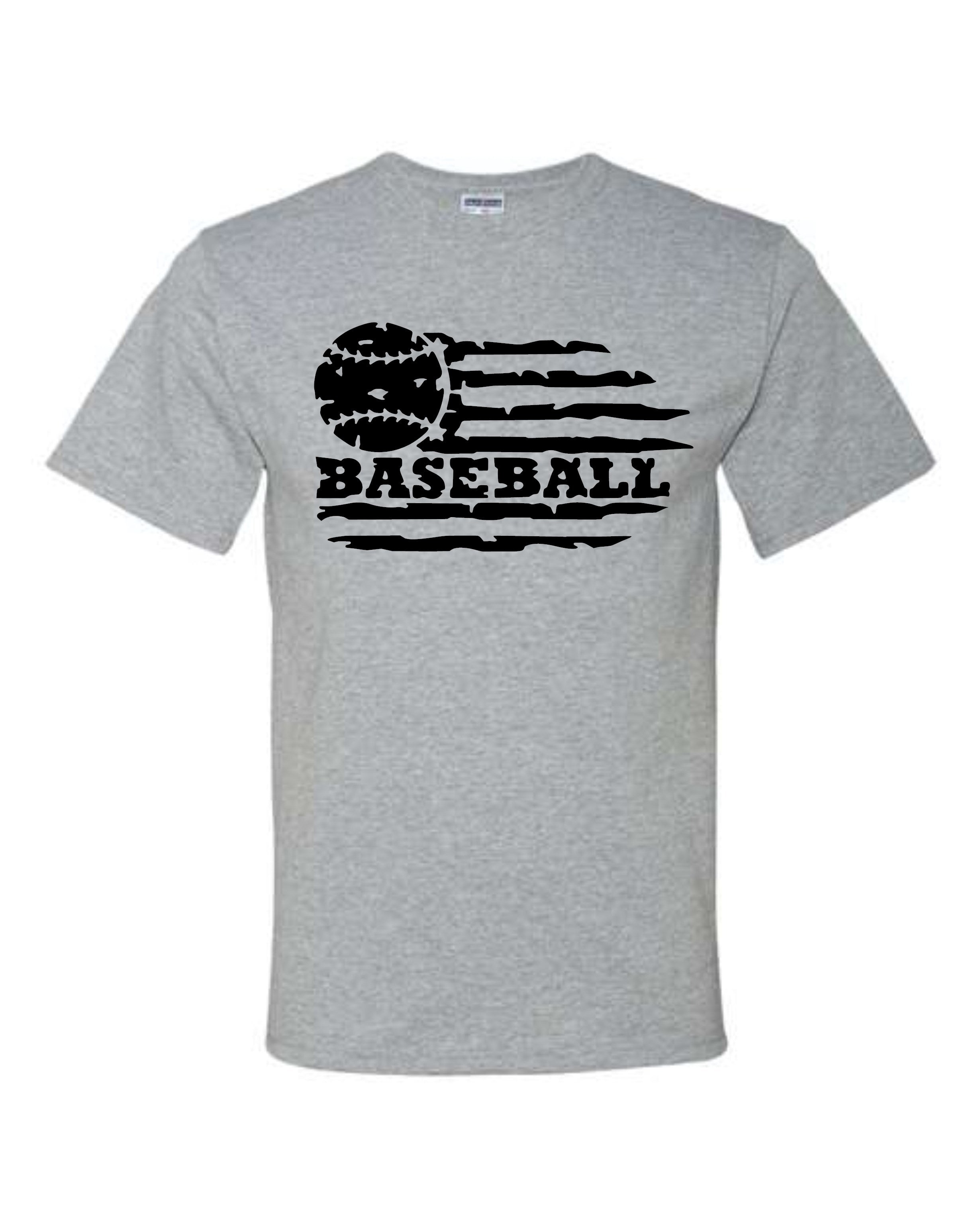 Baseball with flag