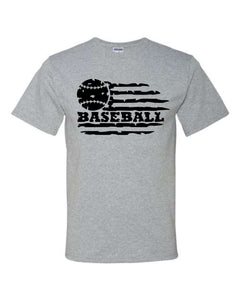 Baseball with flag