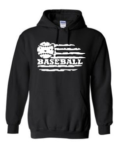 Baseball with flag