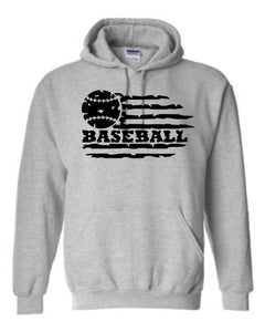 Baseball with flag