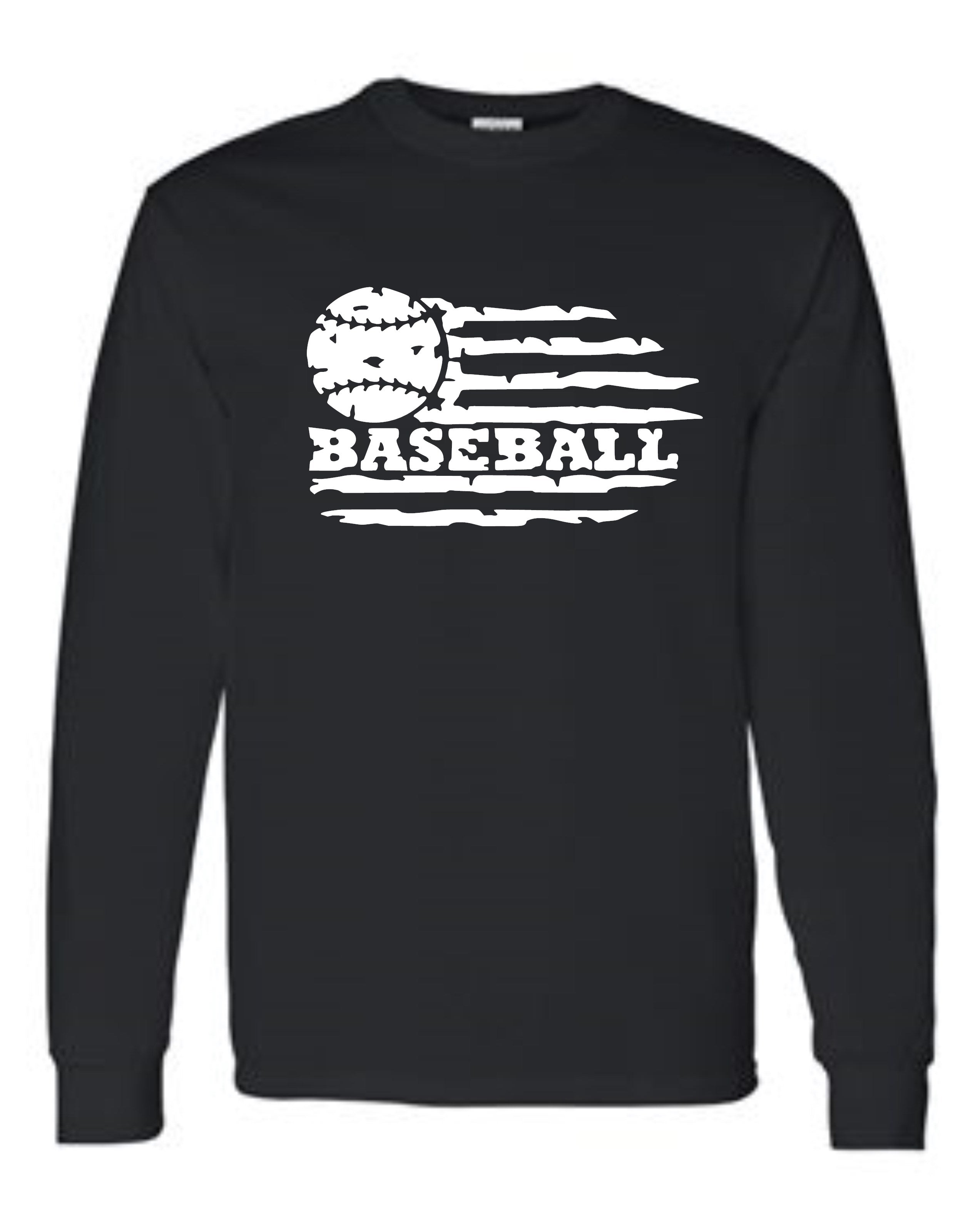 Baseball with flag