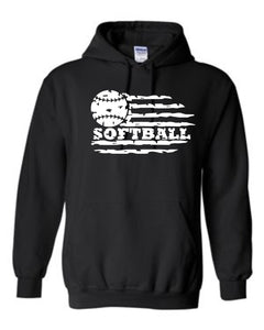 Softball with flag