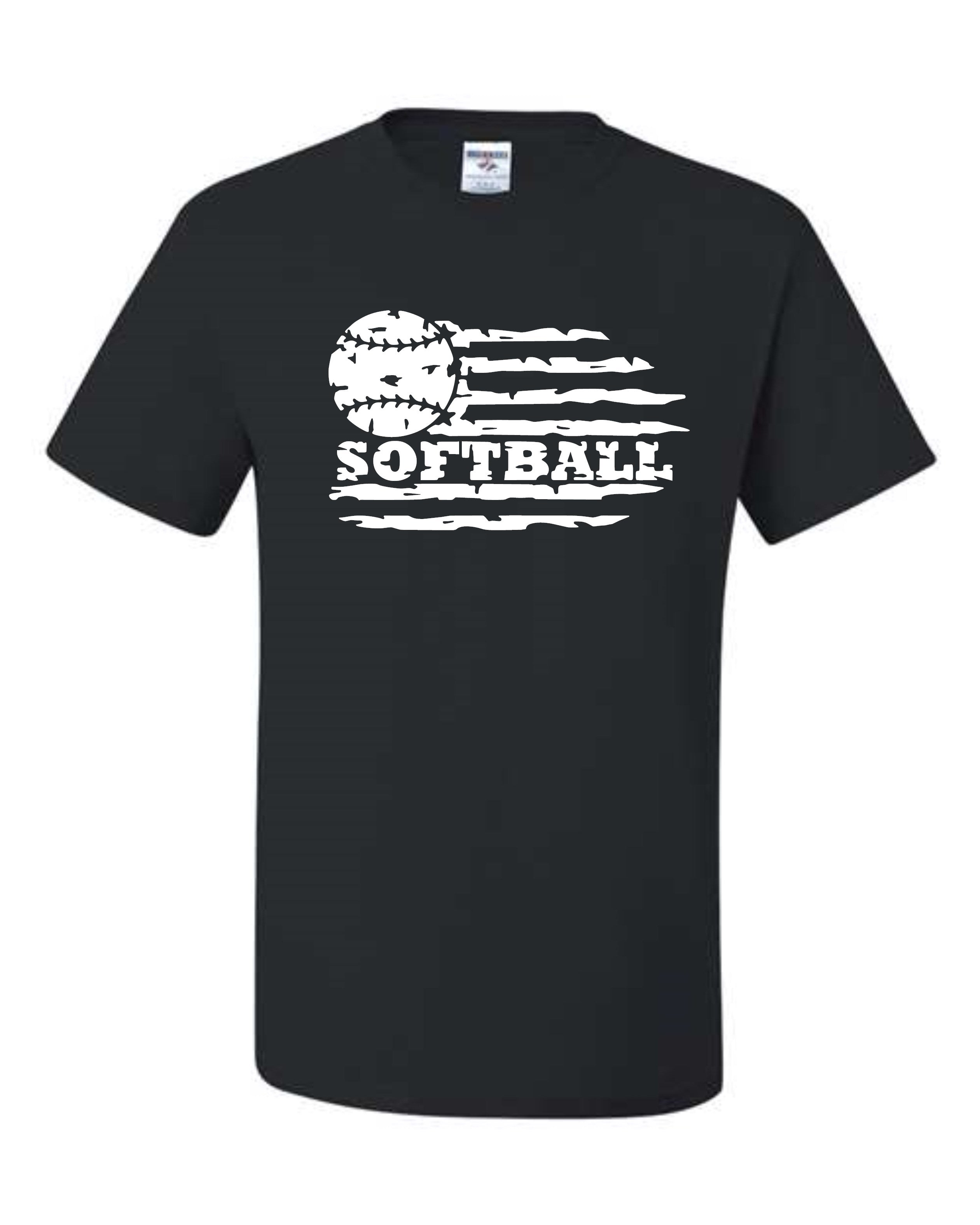 Softball with flag